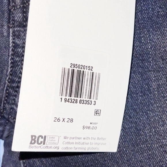 Levis 501 ARITZA SKINNY CROP BLACK MAIL JEANS 26 - Picture 5 of 6